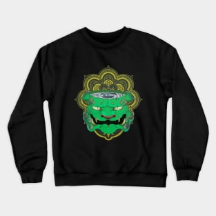 a chinese lion mandala Crewneck Sweatshirt